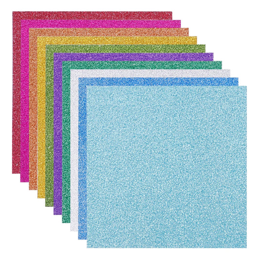 100x Gekleurd Glitter Karton – Knutselpapier voor Creatieve Projecten