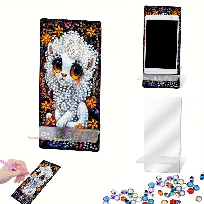 Diamond Painting Telefoon standaard met paddenstoel en ogen design
