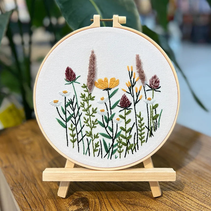 Borduurpakket Rond met Bloemenpatroon voor Beginners en Gevorderden