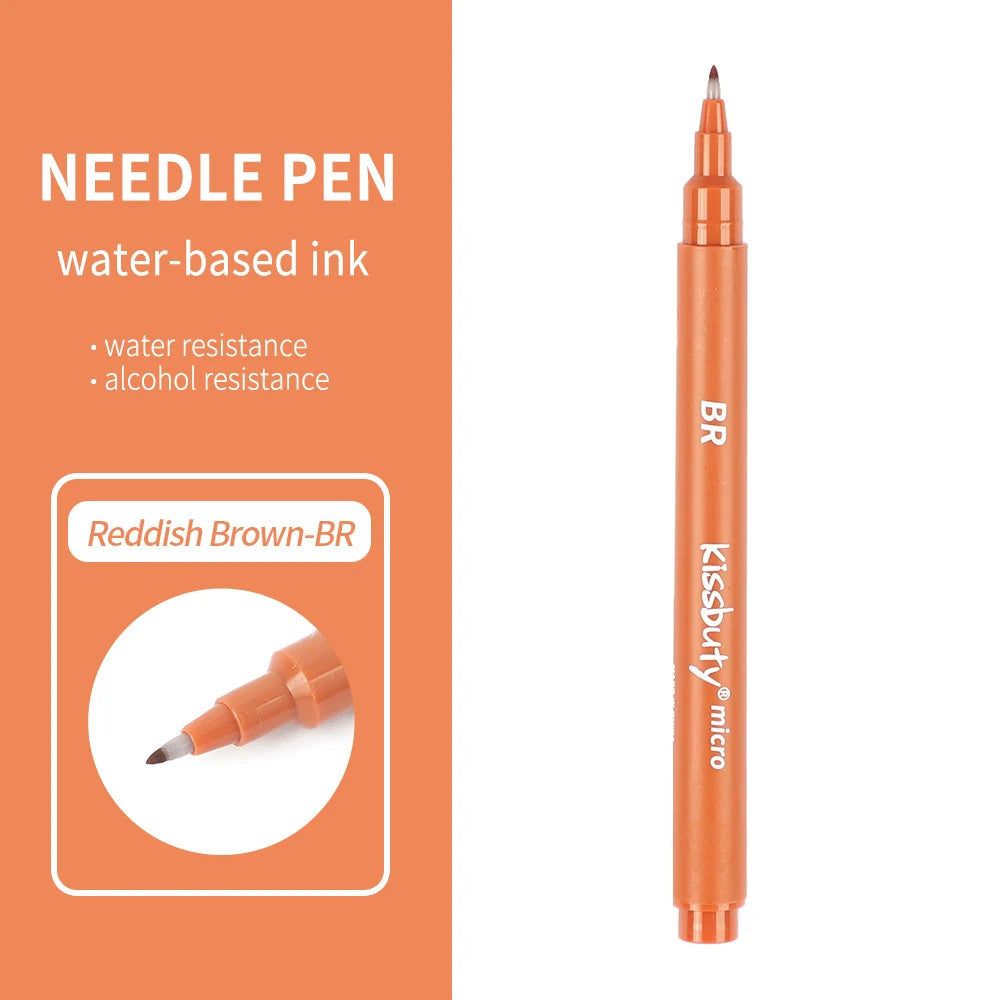Stiften set Pigma Micron fineliners zwart/bruin met diverse puntdiktes