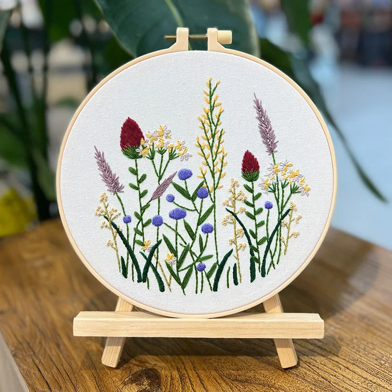 Borduurpakket Rond met Bloemenpatroon voor Beginners en Gevorderden