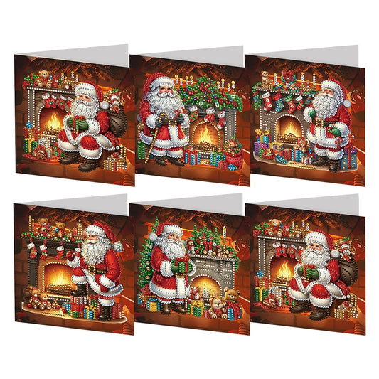Diamond Painting Kerstkaarten set – 6 stuks creatieve kerstkaarten maken - HK073