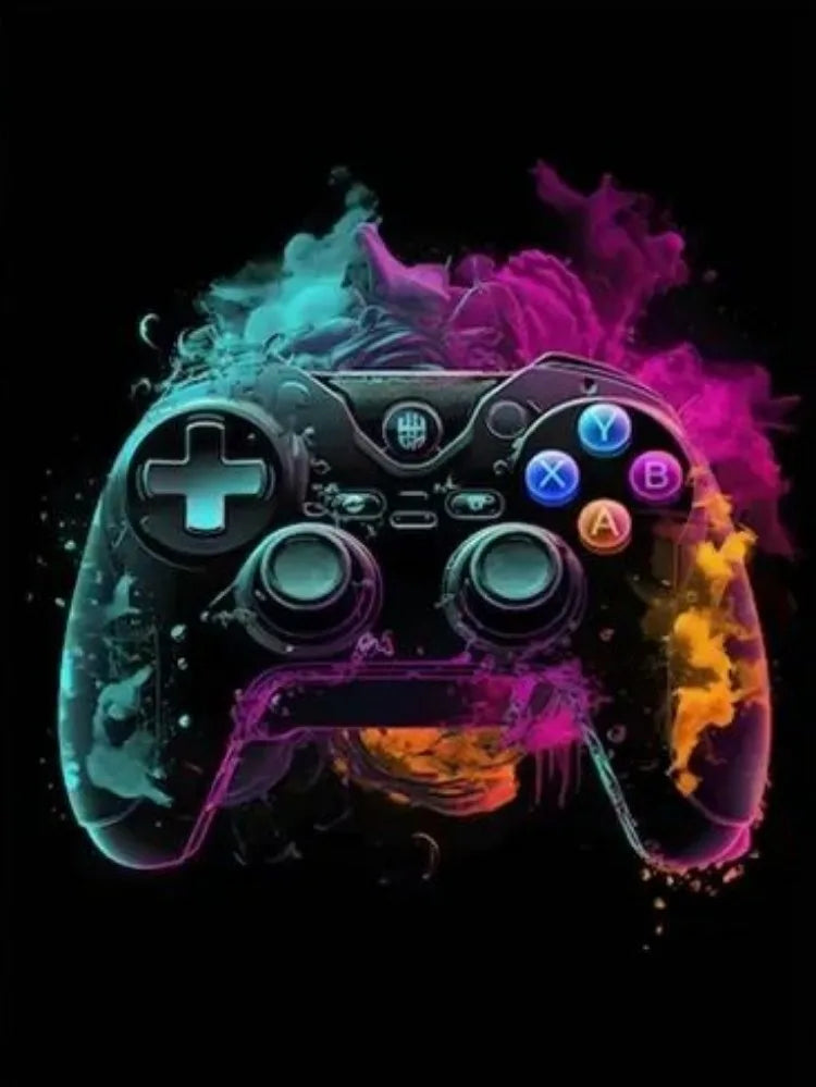AB Diamond Painting op canvas - Fairy Dust Neon Game Controller
