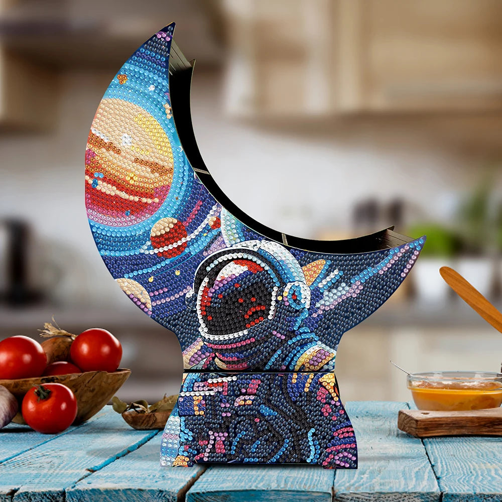 Diamond Painting Fruitschaal Houten Opbergbox Snacks en Dessert