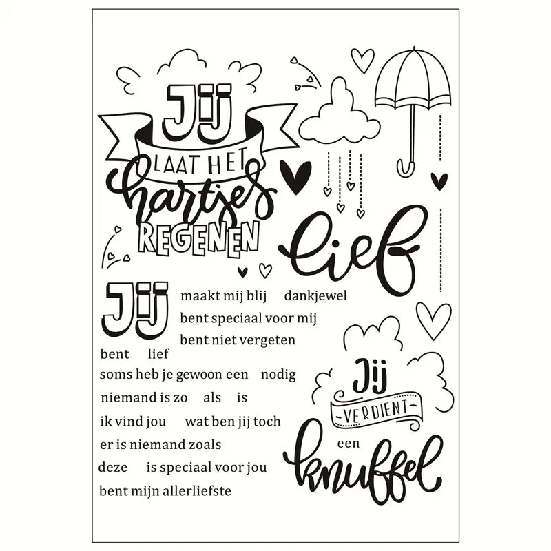 Stempel Transparante Patroon Set voor Scrapbooking en Kaarten