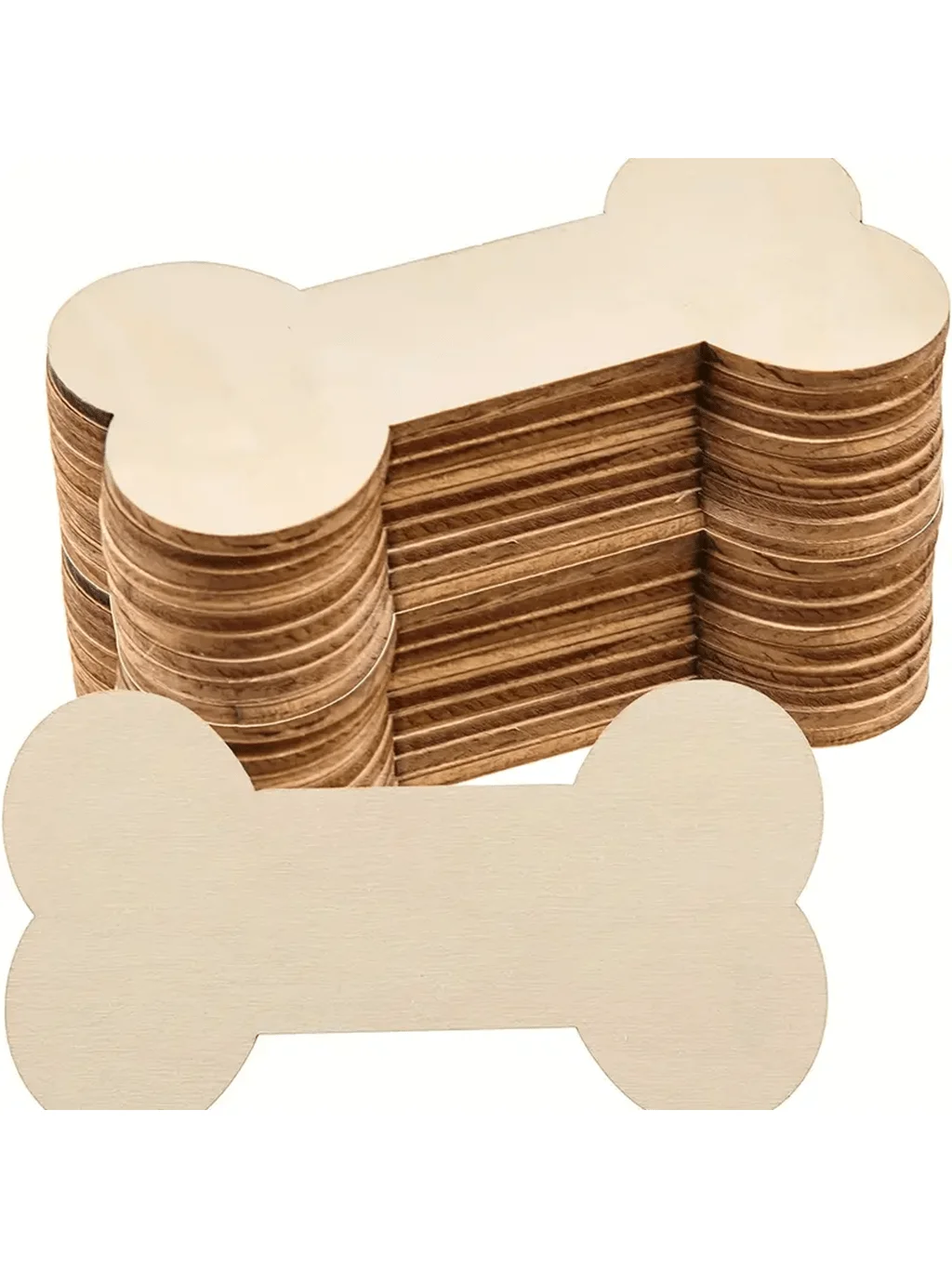 Houten figuren om zelf te kleuren – Hondenbotten 10cm set 10 stuks