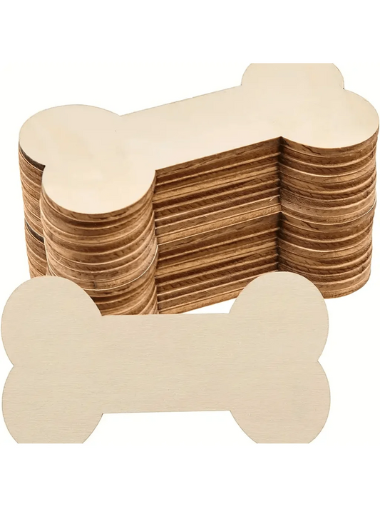 Houten figuren om zelf te kleuren – Hondenbotten 10cm set 10 stuks