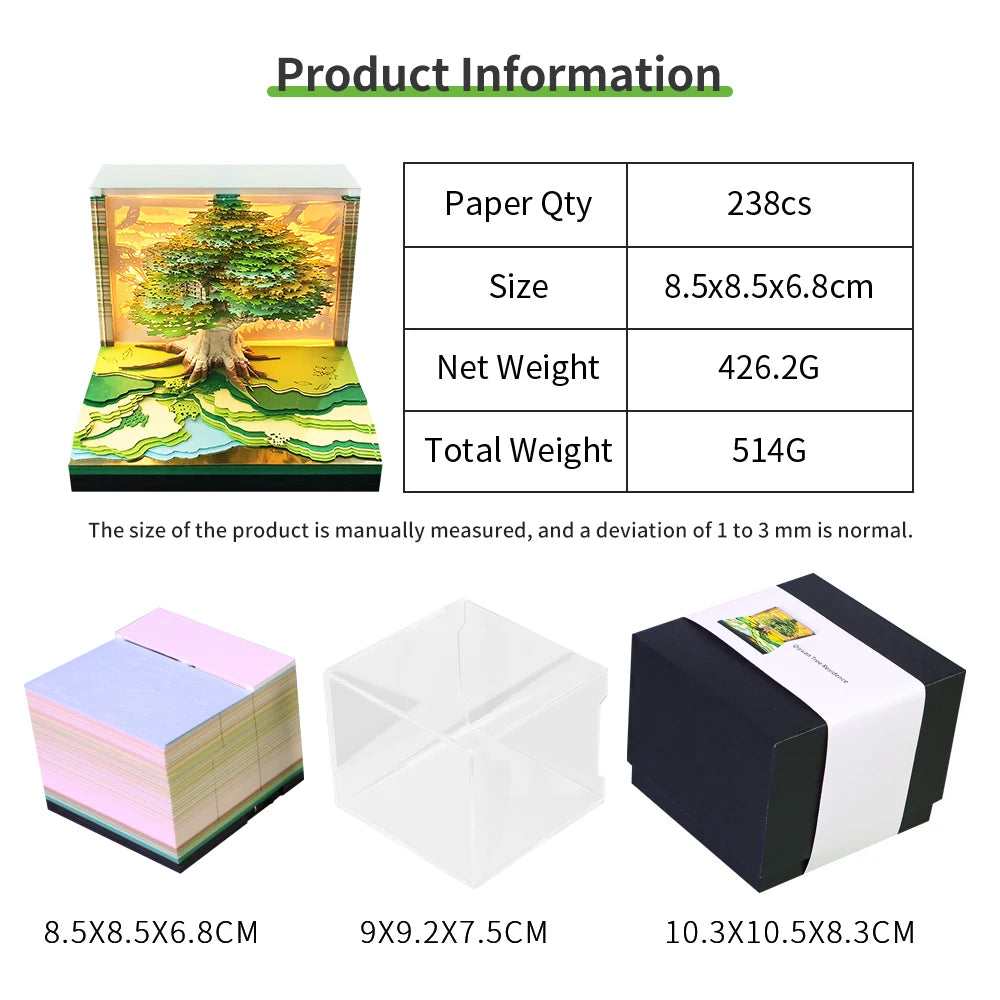 3D Papier Sculptuur Kalender Sakura Boomhuis – Uniek Bureau Decor - 2026