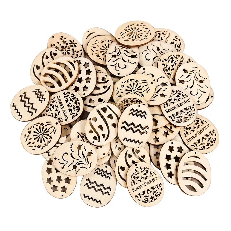 Houten Paas figuur om zelf te kleuren/schilderen paaseieren set