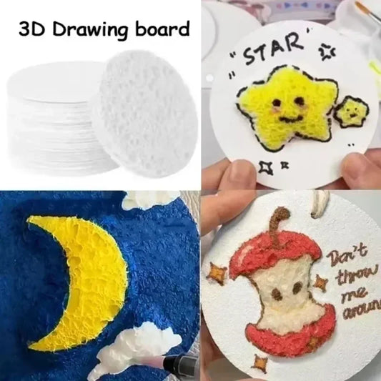 Schuim textuur tekenen magisch 3D schilderpapier voor kinderen – 10/100 stuks