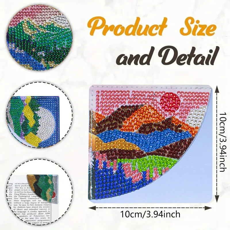 Diamond Painting Boekenlegger Landschappen Set van 6 Hoekboekenleggers