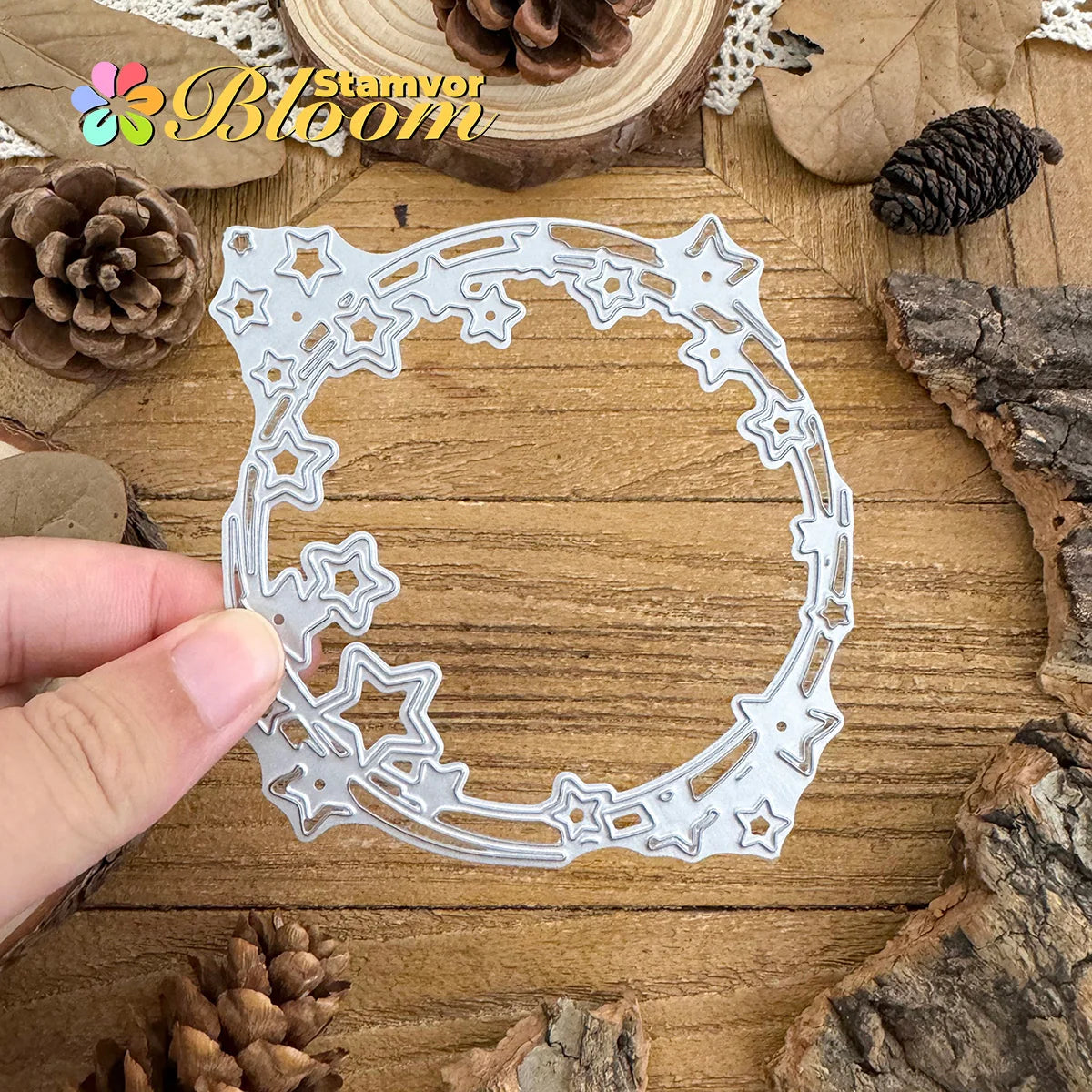 Snijmal Sterrenhemel Cirkel Frame – Decoratief Embossing en Scrapbooking Ontwerp