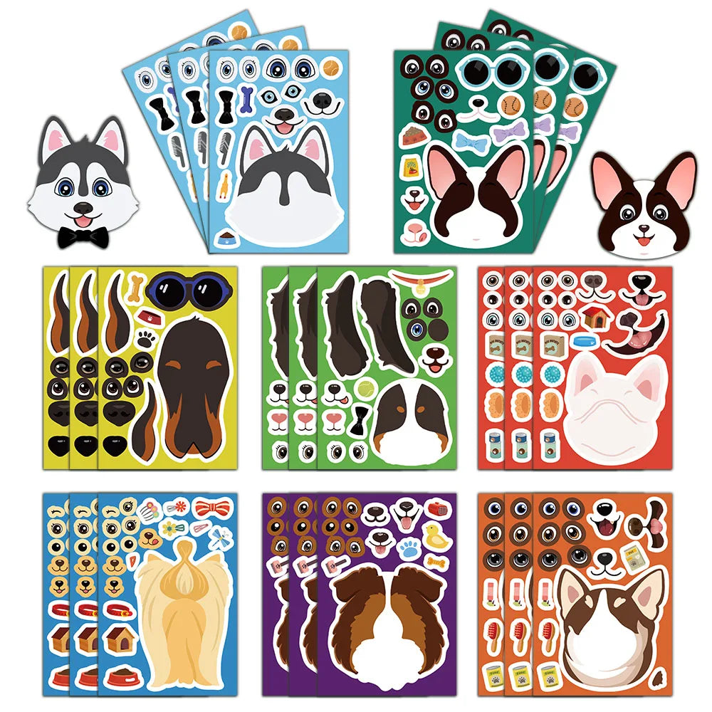 Sticker pret voor kinderen – Honden aankleed stickerset