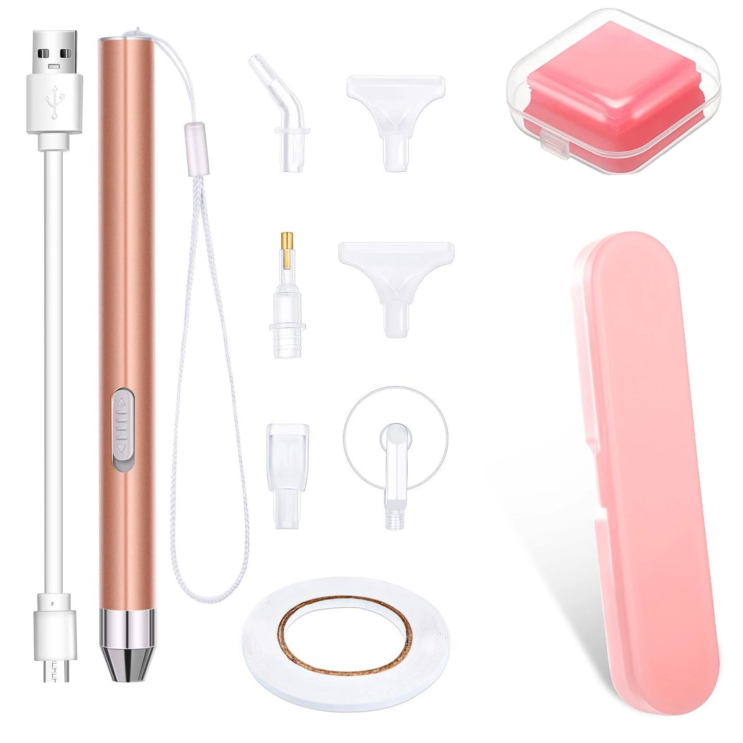 Diamond Painting Pen met verlichting - USB oplaadbaar met opzetstukken