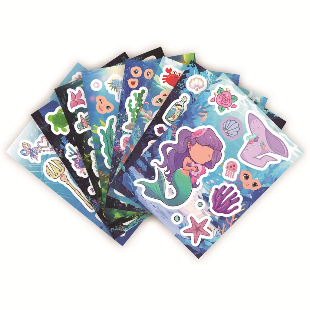 Sticker pret – Schattige Zeemeermin Stickerset voor Creatieve Kids