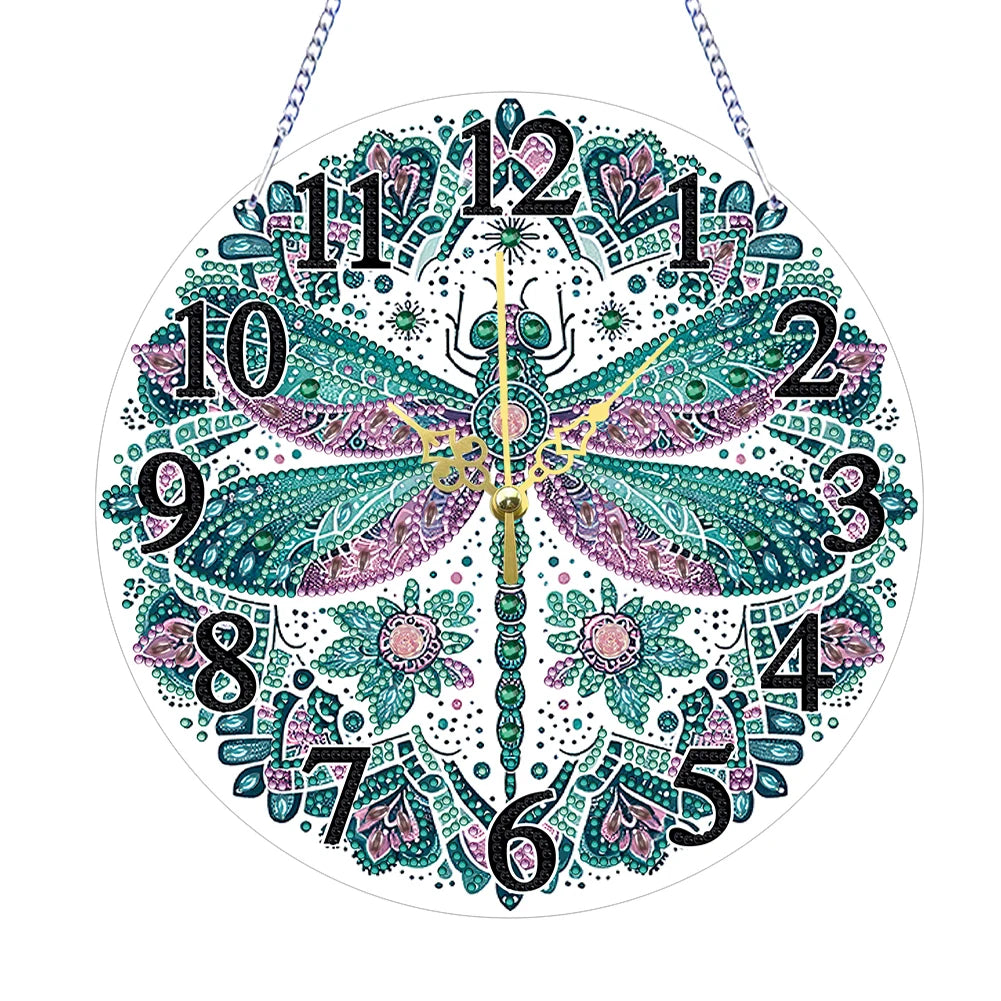Diamond Painting Klok Mandala Acryl Special Shaped Wanddecoratie