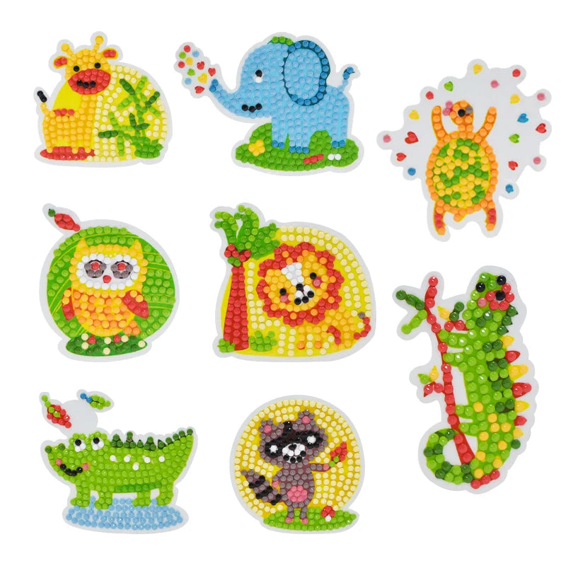 Diamond Painting Sticker set met vrolijke cartoon patronen - 027