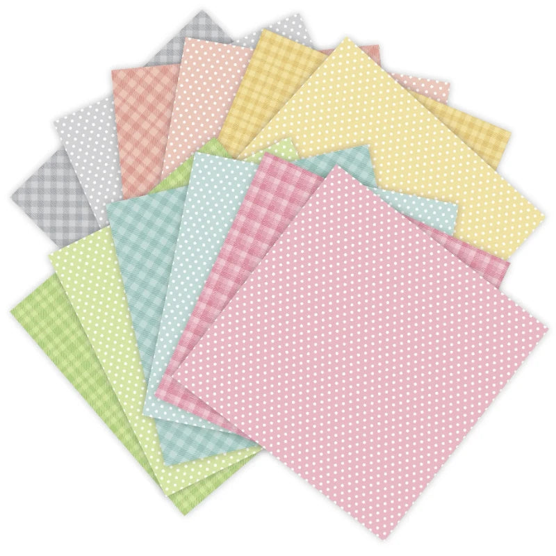 Papier voor kaarten maken & plakboek – Voorjaar Kleuren Set 12 Vel