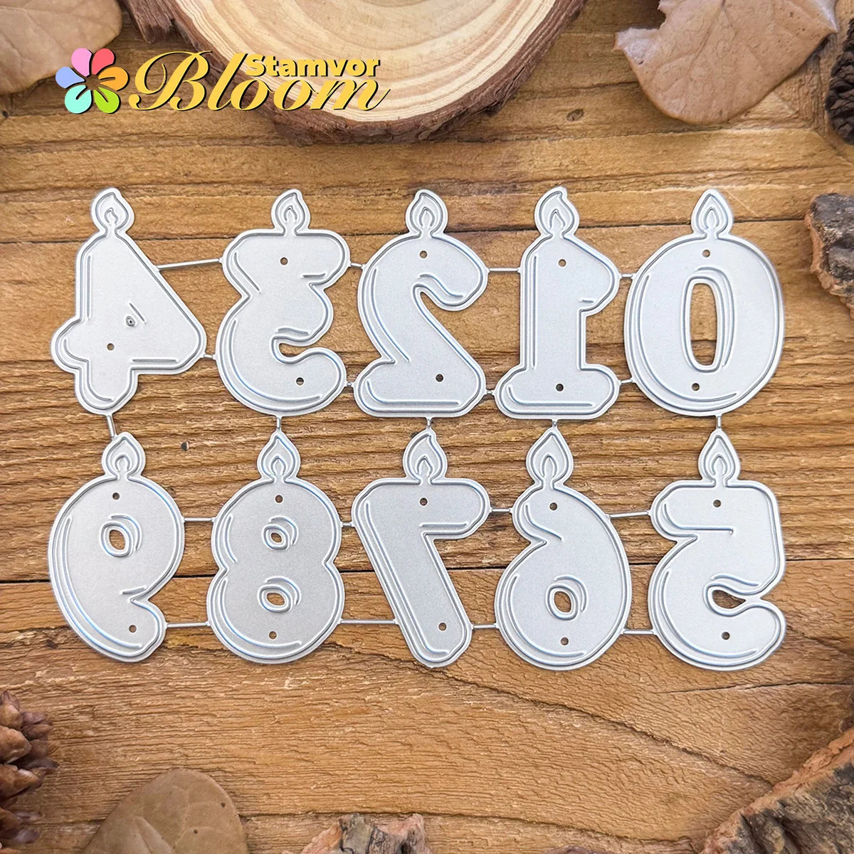 Snijmallen set met cijfers voor verjaardag en jubileum kaarten