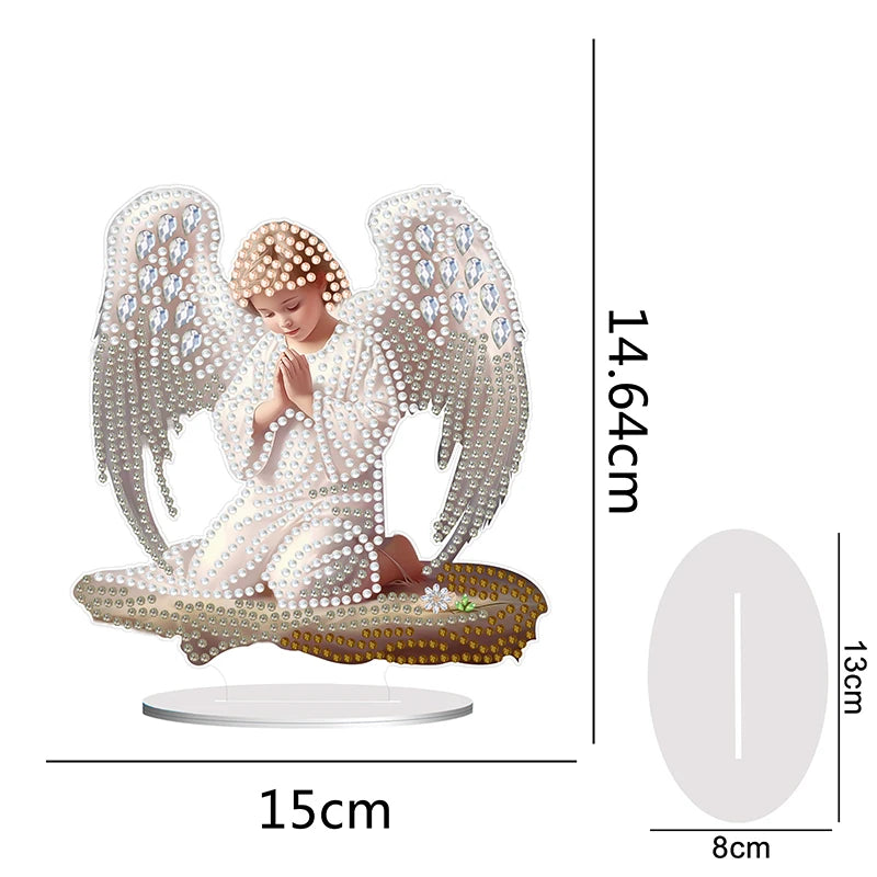 Diamond Painting Tafelornament Engel met Onregelmatige Steentjes