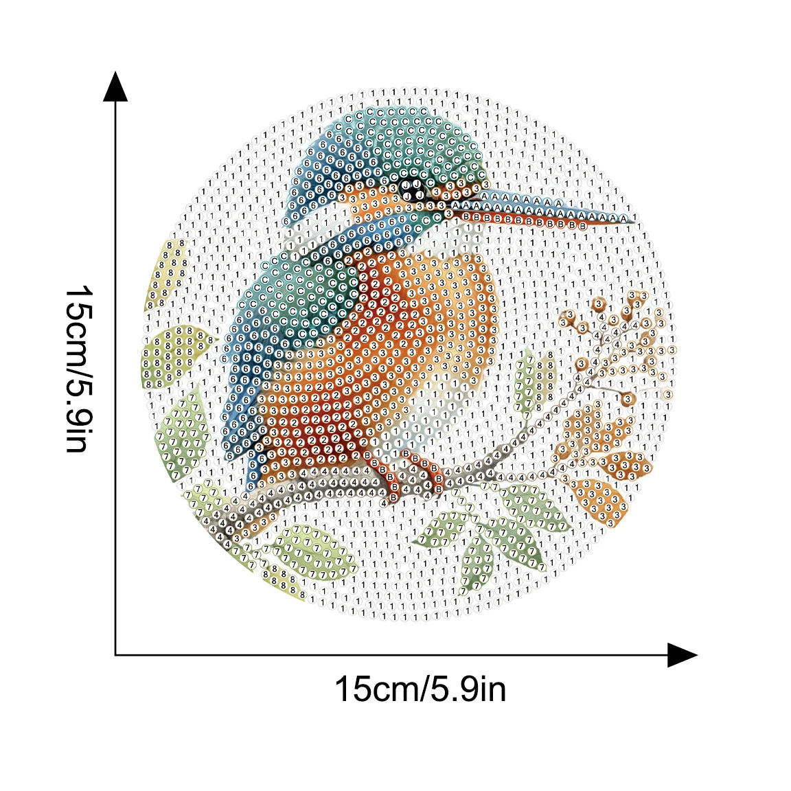Diamond Painting Placemats Kleurrijke Vogel Set van 3