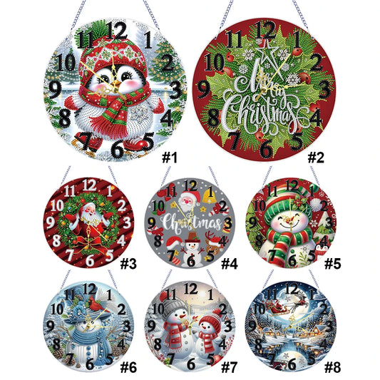 Diamond Painting Klok Kerst Hanger – Creatieve Kunst Klokset