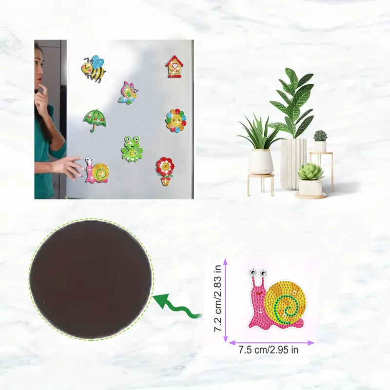Diamond Painting Magneten Bloemen en Dieren voor Koelkast