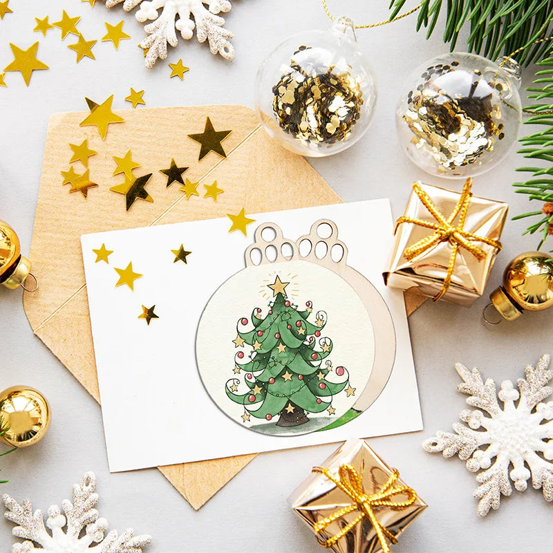 Houten figuur om zelf te kleuren/schilderen kersthanger