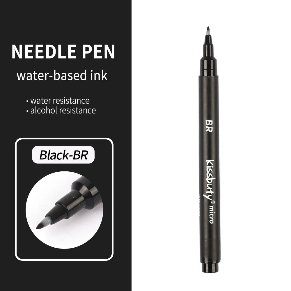Stiften set Pigma Micron fineliners zwart/bruin met diverse puntdiktes