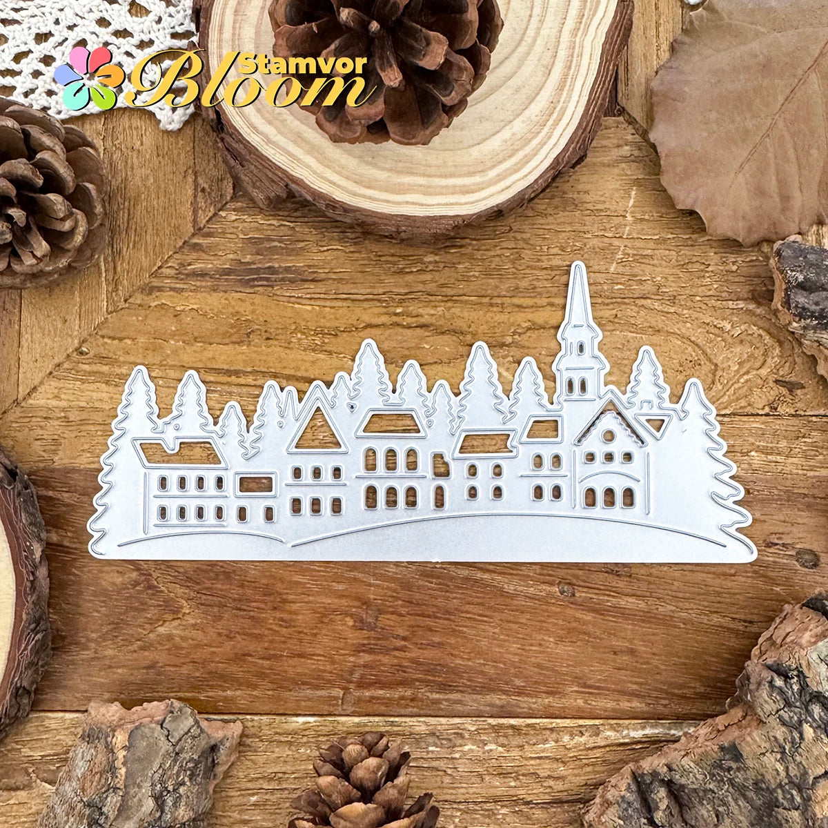 Snijmal Winterhuizen en Bomen voor Kerstnacht Decoraties