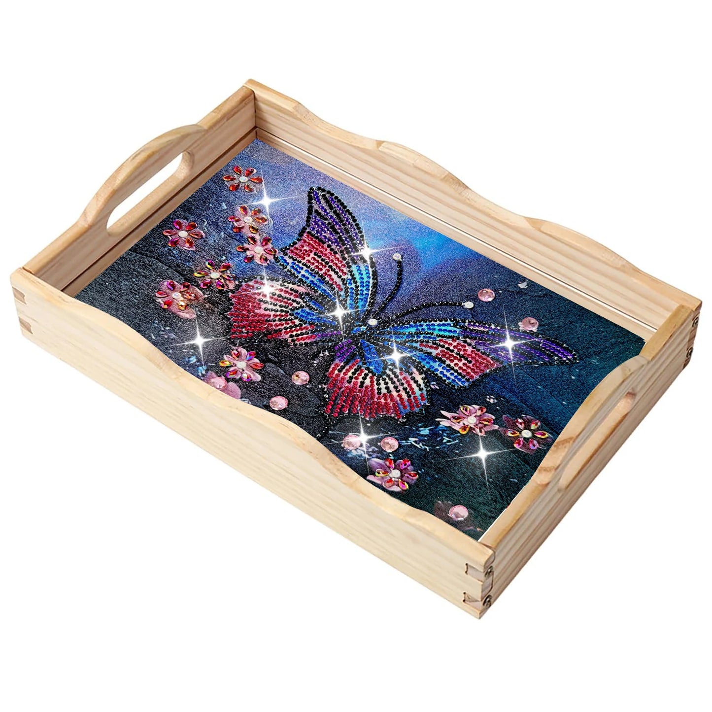 Diamond Painting Dienblad met Vogels – Houten Dienblad