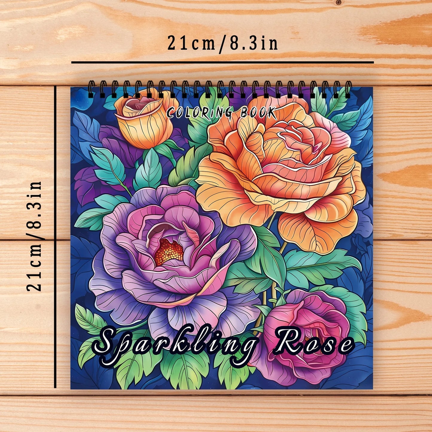 Kleurboek voor volwassenen – 30 rustgevende tekenpagina’s op dik papier - Sparkling Rose