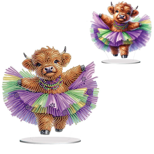 Diamond Painting Tafelornament Dieren Acryl Bureau Decoratie - Schotse Hooglander