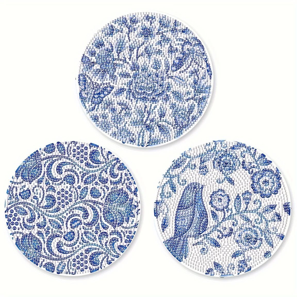 Diamond Painting Placemats Blauwe Vogel Set voor Tafel en Keuken