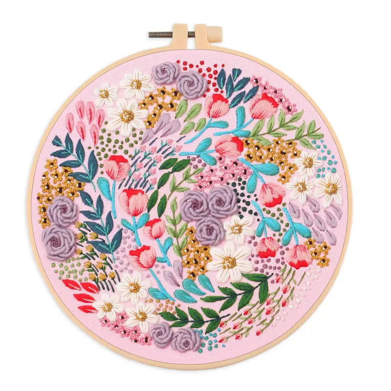 Borduurpakket Rond - Bloemen & Dieren | Met of zonder ring
