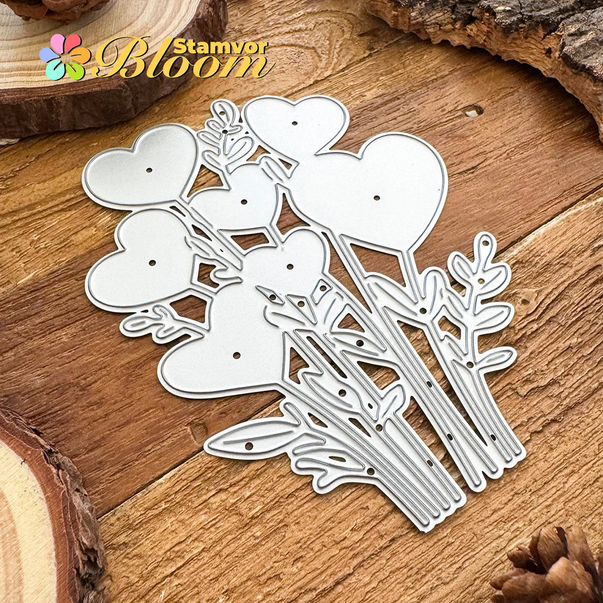 Metalen snijmal voor Kaarten maken en Scrapbook Valentijnsbloemen