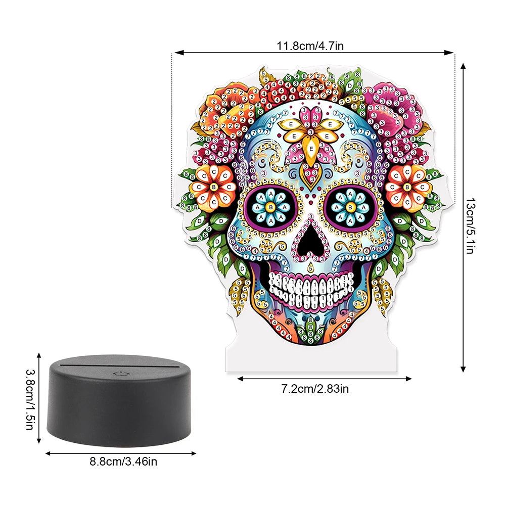 Diamond Painting Lamp met LED Verlichting – Creatieve Tafellamp met Steentjes en Uniek Design