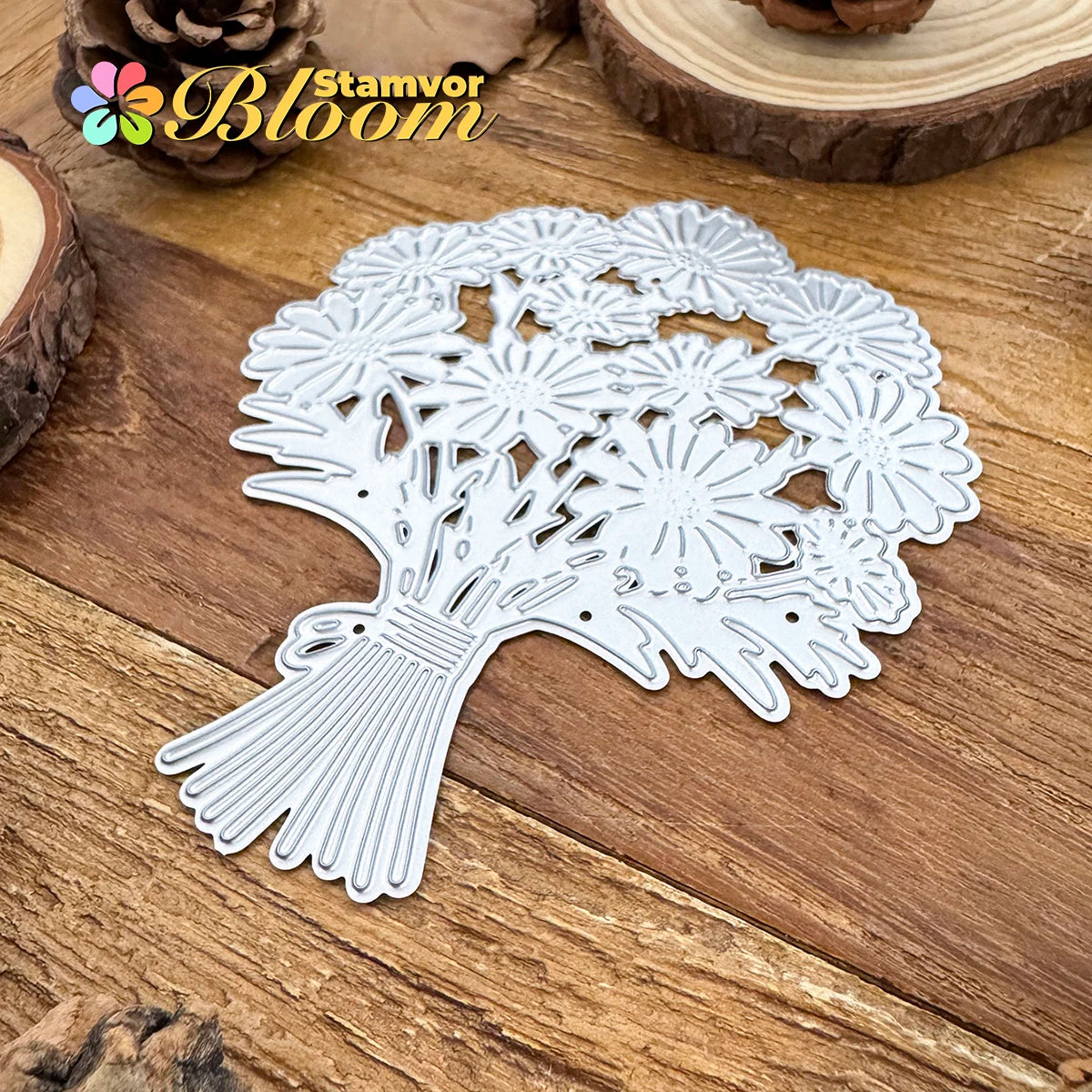 Metalen snijmal madelief boeket bloemen cadeau knutselen