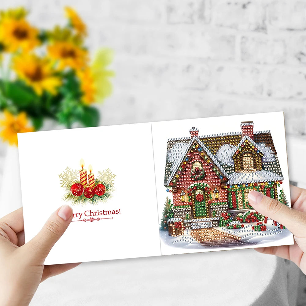 Diamond Painting Kerstkaarten set – 6/12 stuks met Kerst design