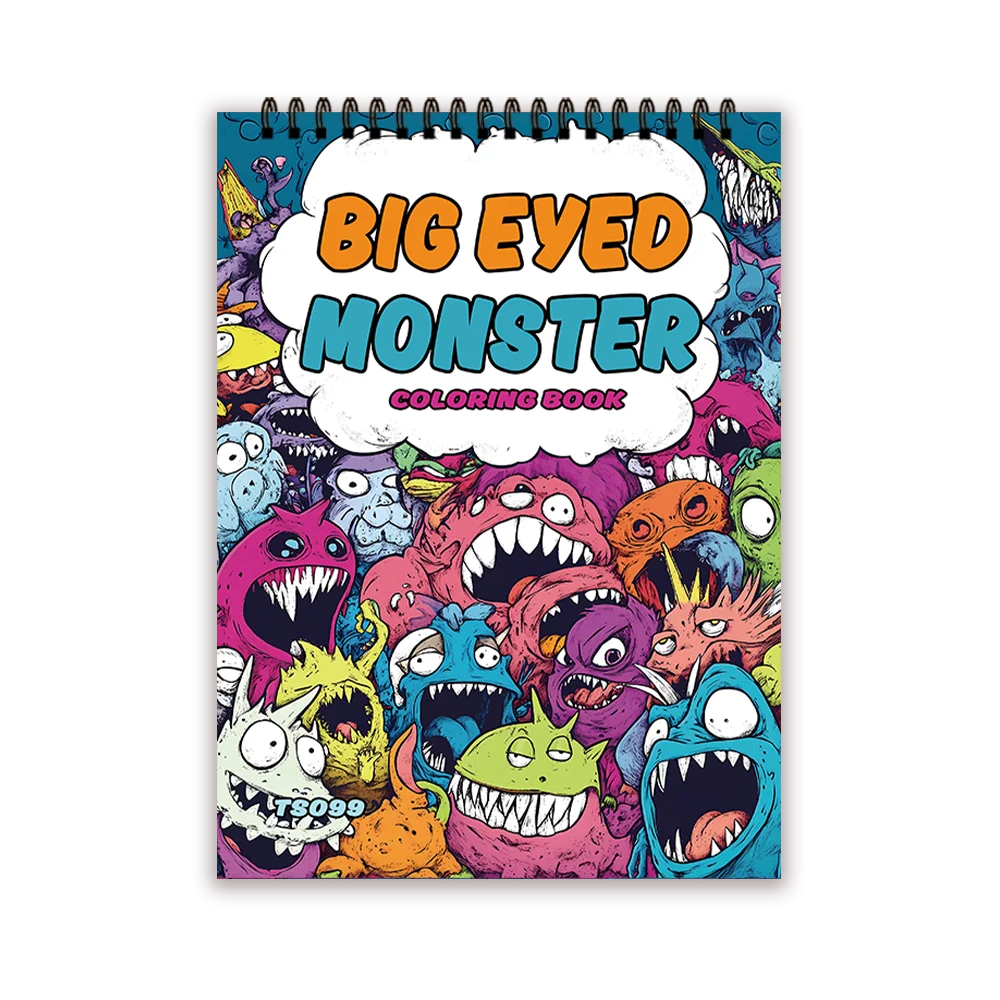 Kleurboek voor volwassenen – Rose Skull & Grote Oogmonsters
