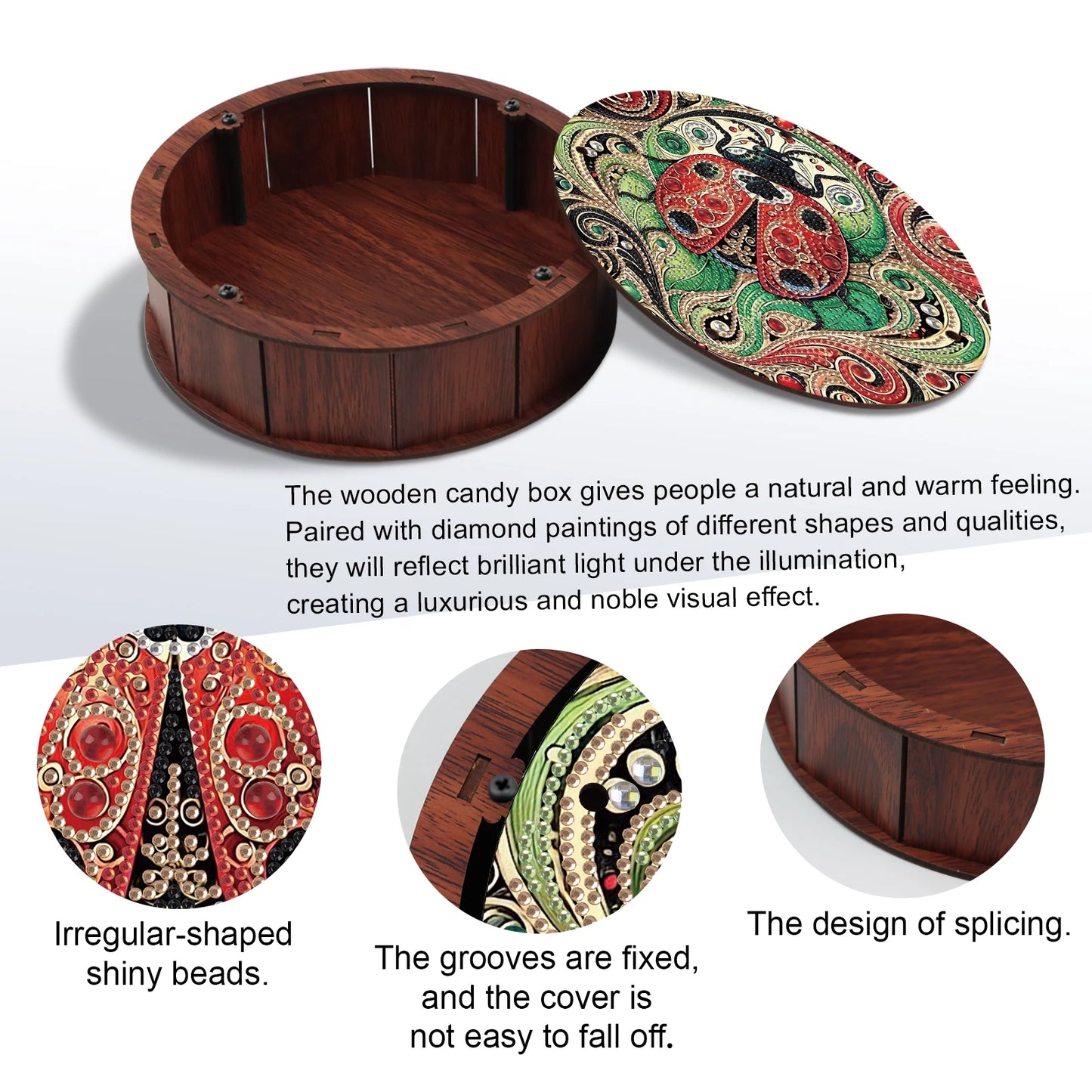 Diamond Painting Snack Box met dieren en planten motief – decoratieve kunstcadeau