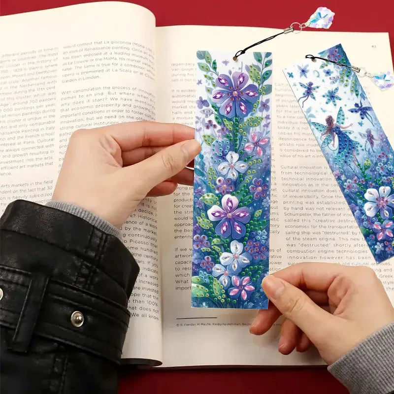 Diamond Painting Boekenlegger Feeën en Bloemen Set van 3