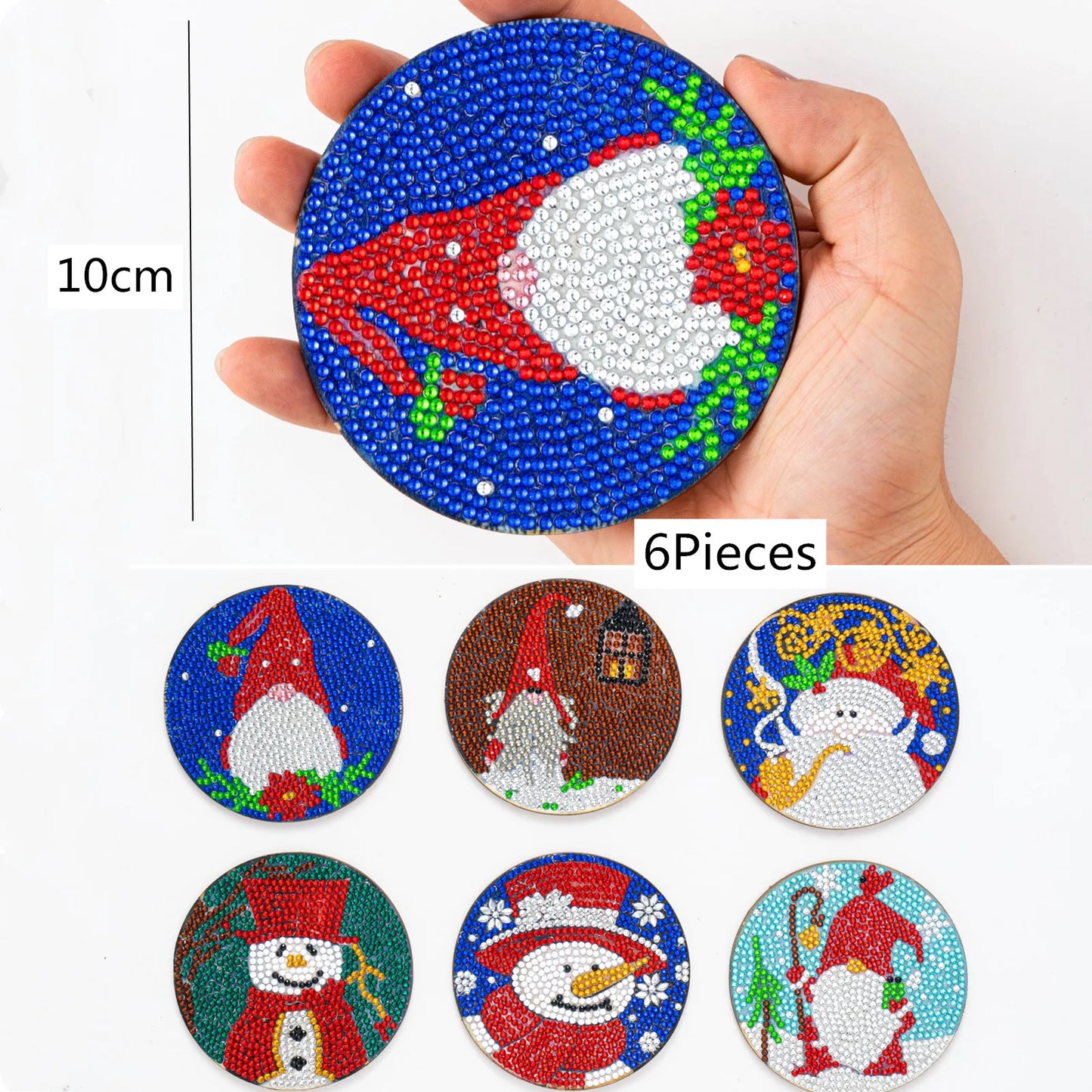 Diamond Painting Kerst Onderzetters met Houder – Creatief en Uniek Cadeau