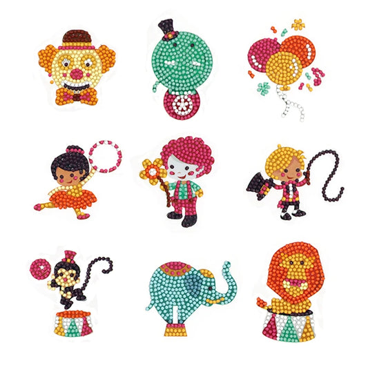 Diamond Painting Sticker set met vrolijke cartoon patronen - 022