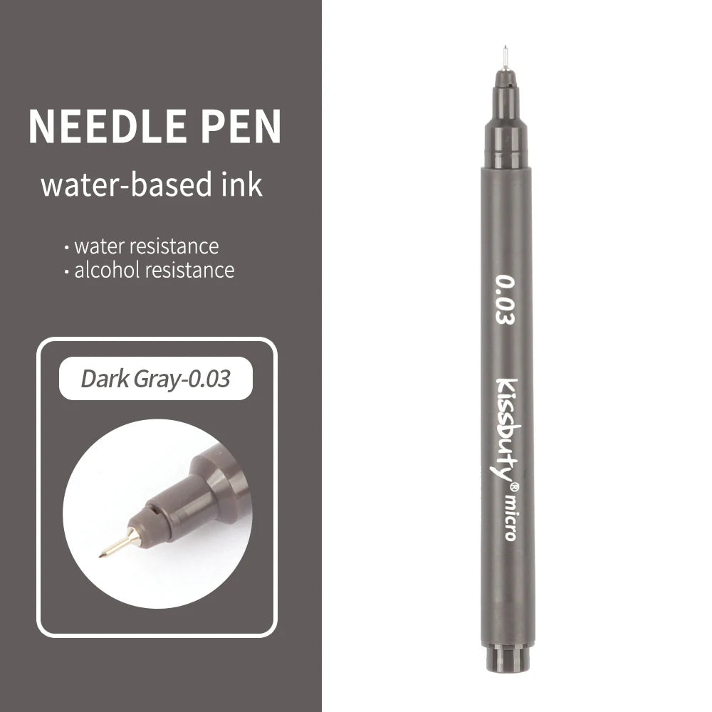 Stiften set Pigma Micron fineliners zwart/bruin met diverse puntdiktes
