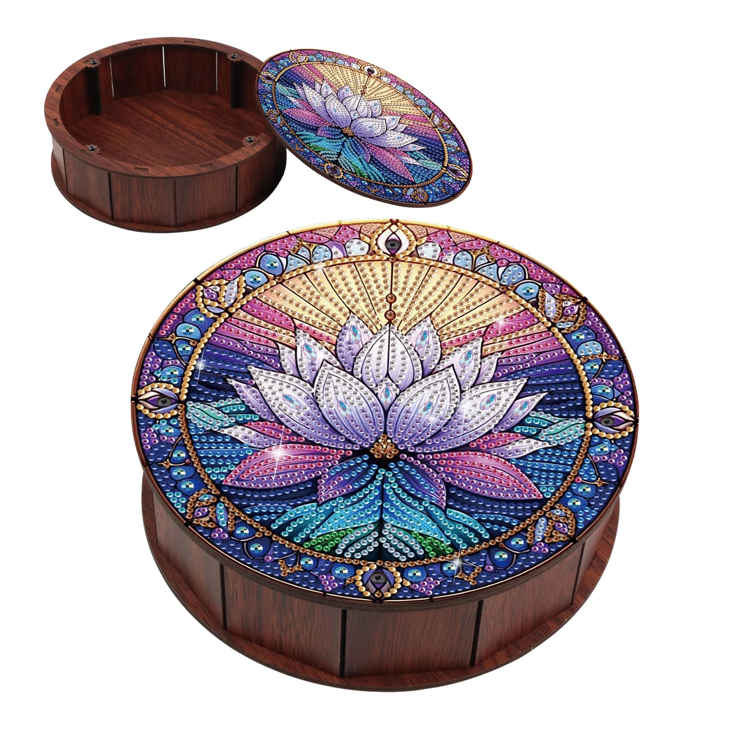 Diamond Painting Snack Box met dieren en planten motief – decoratieve kunstcadeau
