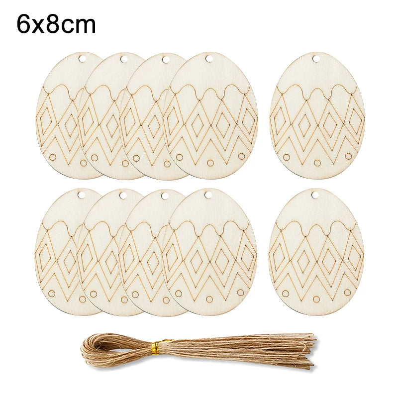 Houten Paas figuur om zelf te kleuren/schilderen – Houten eieren set