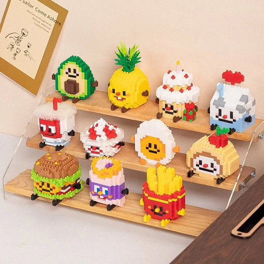 Bouwpakket mini food styling decoratie – schattige fruitmodellen voor op je bureau