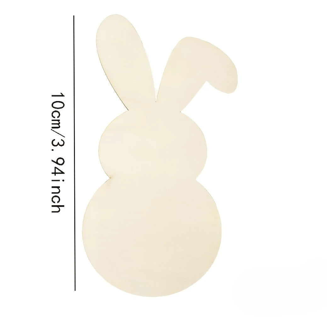 Houten Paas figuren om zelf te kleuren/schilderen – 20 houten konijntjes