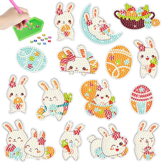 Diamond Painting Sticker set - Schattige Konijntjes